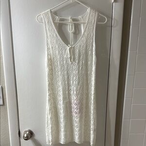Beginning Boutique Cream Lace Mini Dress